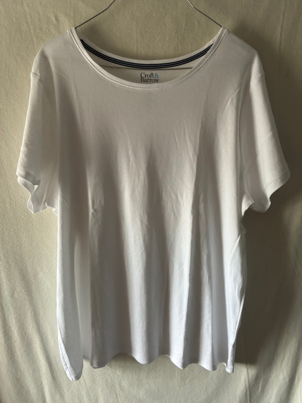 croft & barrow White Short-Sleeve Crew Neck Tee